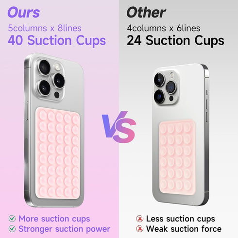 Yojaro Silicone Suction Phone Case Mount, Non Slip Suction Cup Phone Holder for Selfies and Videos, Silicon Adhesive