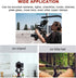 Super Clamp Camera Mount with Double Ball Head Adapter - 360° Rotation, Compatible with Canon Nikon DSLR, Gopro, LED