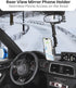 Rear View Mirror Phone Holder, Rearview Mirror Phone Holder for Car, Rotatable and Retractable Car Phone Holder Mount, Car Truck Essentials Accessories Compatible with All Cell Phones