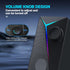 AYJBKL 3.5mm Computer Speakers for Desktop PC, USB-Powered Gaming Speakers for Laptop Multi Colorful LED Backlight