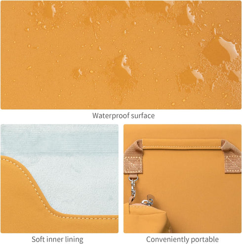 Waterproof 13 Inch Laptop Sleeve Case, PU Fabric Cover Bag for 2020 MacBook Pro, MacBook Air, Surface Laptop, Dell XPS,