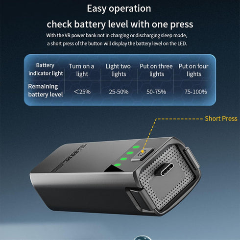 LICHIFIT Mobile Power Bank 22.5W Fast Charging for DJI Osmo Pocket 3, Handheld Extended Battery Grip, Portable