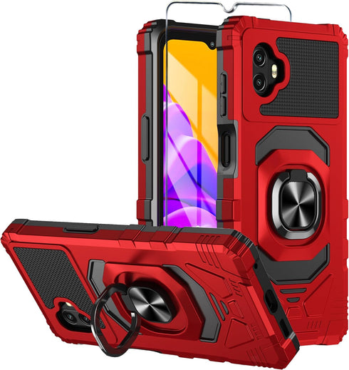 for Samsung Galaxy Xcover 6 Pro Phone Case with Tempered Glass Screen Protector, Military Grade Heavy Duty Shockproof