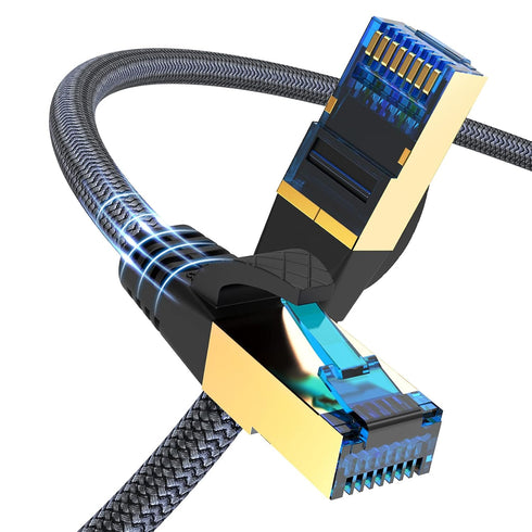 Cat 8 Ethernet Cable 6 ft, High Speed Gaming & Gigabit Ethernet,