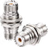 Superbat SO-239 Bulkhead Connector UHF Female Nut Panel Mount Connector, 2pcs SO239 to SO 239 Adapter