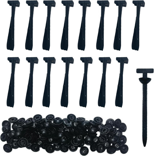 EKIONBY 150Pcs Zip Ties, Cable Ties, Nylon Universal Cable Tie Buckle, Heavy Duty Self-Locking Zip Ties, With Pin