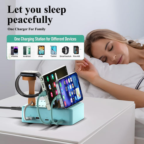 KFD 70W 65W 45W 17 S25 2 GaN Charging Station for Multiple Devices USB C Charger for MacBook Neo iPhone Samsung iPad