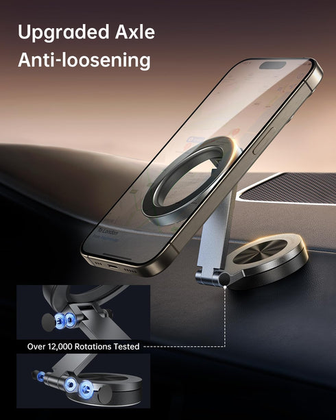 SYNCWIRE Magnetic Phone Holder for Car with 360° Rotation, Adjustable Metal Arm, Fits iPhone 16/15/14/13 Pro Max