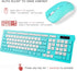 Full-Sized Wireless Keyboard and Mouse Combo - 2.4GHz USB Receiver - Wireless for PC, Windows, Desktop, Laptop (Blue)
