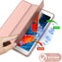 iPad 9th/8th Generation Case - 10.2 Inch with Pencil Holder, Soft Baby Skin Silicone Back, Auto Wake/Sleep Cover (Rose