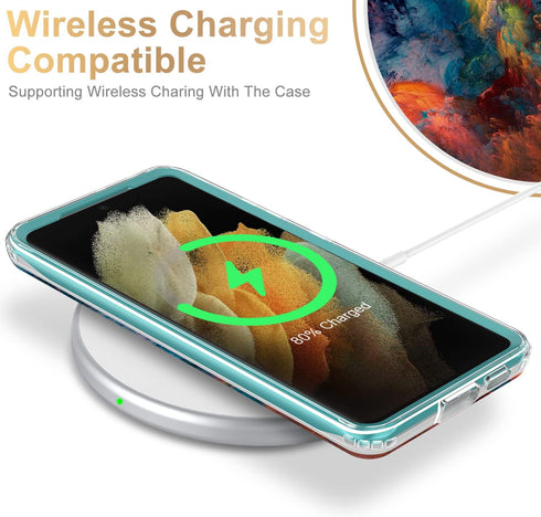 Esdot for Samsung Galaxy S21 Ultra Case, Military Grade 21ft Drop Test, Rugged Protective Phone Case, Colorful Painting