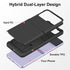 SAMONPOW for Samsung Galaxy Z Flip 4 Case, Upgraded Hinge Protection, Dual Layer Hard PC Soft TPU Bumper, Black