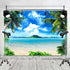 Art Studio Beach Photography Backdrops, Ocean Photo Booth Wedding Party Decoration Background Studio Props Vinyl 7x5ft