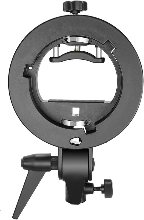 NEEWER S Type Bracket Holder with Bowens Mount for Square Head Flash Speedlite, Compatible with Godox AD200Pro
