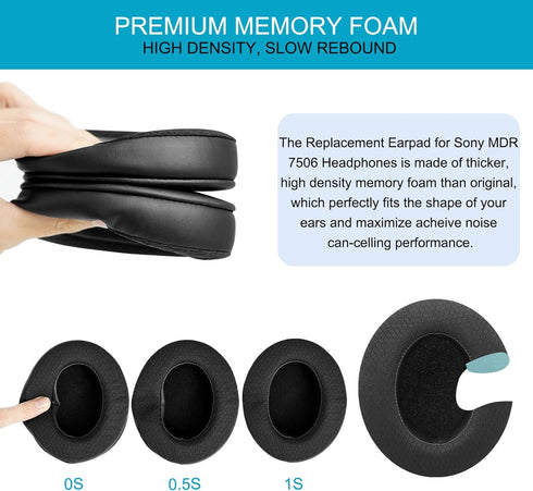 GVOEARS Replacement Ear Pads for Sony MDR 7506, Mesh Material Earpad Cushions for Sony MDR V6/V7, Noise Isolation