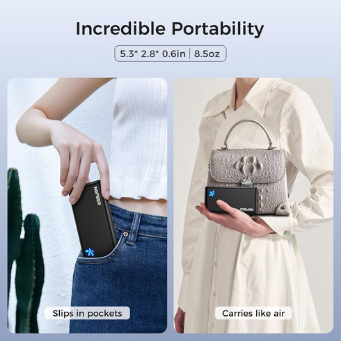 NOPBER 10000mAh 15W 16/15/14 Portable Charger Ultra Slim Power Bank Lightweight Pocket-Sized Design Output for iPhone