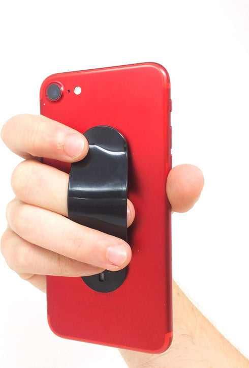 Cell Phone Holder Accessories | Adhesive Loop | Finger Strap for iPhone Galaxy Android Tablet (Navy)
