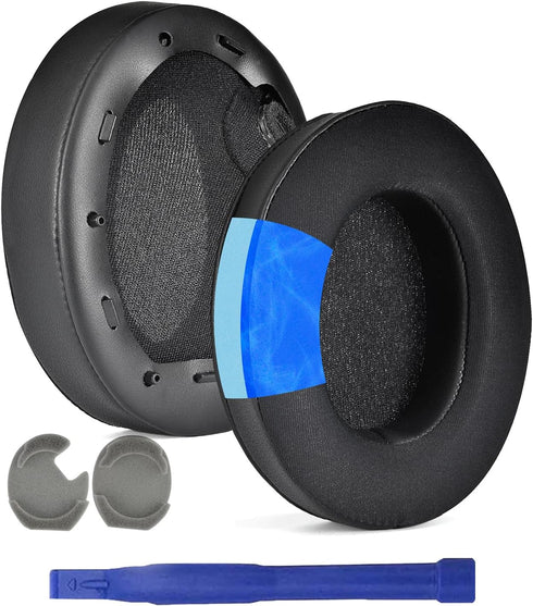 Adhiper Earpads for Sony WH-1000XM4 Headphones, Soft Cooling Gel, Noise Isolation Memory Foam, Black.
