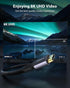 8K 25FT, 48Gbps CL3 8K60 4K120 144Hz HDR10+ Dolby PS5, 4K, Stouchi Long HDMI Cables Ultra High Speed HDMI Cord, in Wall