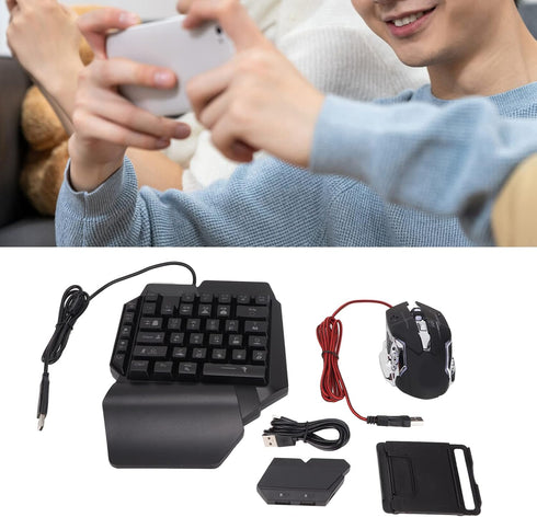 Gaming Keyboard and Mouse Converter, Bluetooth 5.0 Mobile Game Set, Adjustable Fast Charging, Long Battery Life,