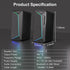 Jeecoo M30 Bluetooth Computer Speakers, PC Gaming Speakers for Desktop with Crisp Stereo Sound, Dynamic LED Modes,