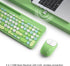 XISOGUU 2.4GHz Retro Wireless Keyboard and Mouse Combo, Full-Size USB Keyboard with Round Keycaps, Wireless