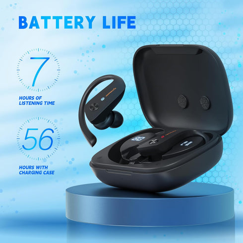 Wireless Headphones - Bluetooth 5.3 TWS Earphones Sports Wireless Headphones, IPX6 ENC Voice Button Type for iPhone,