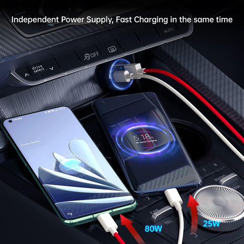 Oneplus Car Charger 80W SuperVooc Warp Charge 65W for Oneplus 12 12R 11 10 Pro 9 10T 10R 8T 8 7T 7 6T
