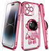 NGB Supremacy Liquid Floating Glitter Case for iPhone 11 Pro Max, 6.5 inch, Astronaut Rose Gold with Tempered Glass