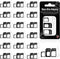 Generic 20-Pack SIM Card Adapter Kit - Includes Nano/Micro/Standard SIM Converters & Eject