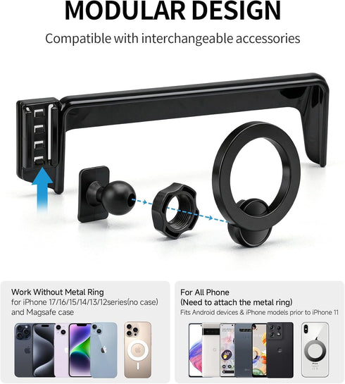 MaserWeller 2022-2024 8-Inch 360 Car Phone Holder for Ford Maverick Accessories Screen Fixed Clip, Rotation Phone Mount
