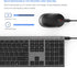 Wireless Keyboard and Mouse, Vssoplor 2.4GHz Rechargeable Compact Quiet Full-Size Combo with Nano USB Receiver, Dark