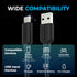 SABRENT 3-Pack USB-C to USB A 3.0 Cables, 3ft, 22AWG, Premium Sync & Charge, Black (CB-C3X3)