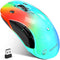 memzuoix 2.4G LED Wireless Mouse - Rechargeable Ergonomic Mouse with Detachable Cover, 1200 DPI