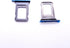 2X 13 13 Single Sim Card Holder Slot SimCard Tray Replacement Compatible with iPhone Pro / Pro Max (Blue)
