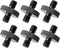 1/4" Male to 1/4" Male Threaded Tripod Screw Adapter, Double Head Stud for Camera Cage Mount, Black, 6 Packs