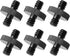 1/4" Male to 1/4" Male Threaded Tripod Screw Adapter, Double Head Stud for Camera Cage Mount, Black, 6 Packs