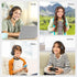SIMOLIO Wired Kids Headphones with Boom Microphone, 3 Levels Hearing Protection for School, Gaming, Durable Headsets
