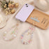 2 BESARME Pcs Phone Charm Wristlet with Crystal Beads and Butterfly Pendant, Includes Tether Tab for Easy Attachment