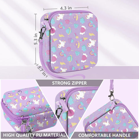 Leayjeen Kids Camera Case - Pink Unicorn, Compatible with ESOXOFFORE/Dylanto/GKTZ/HiMont/CAMCLID, Case Only for Kids