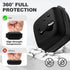 Woyinger Square Earbud Case Portable EVA Storage Bag Cell Phone Accessories Organizer with Carabiner for Wired/Wireless