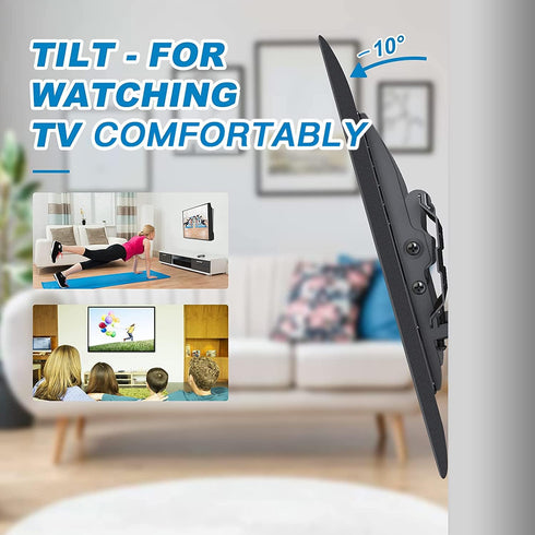 Pipishell Tilting TV Wall Mount Bracket, Low Profile for 13-42 Inch Flat Screen TVs & Monitors