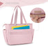 Teacher Tote Bag for Women, Large Utility Bag with Laptop Compartment, Pink (Empty Bag, Patent Design)
