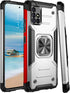 IKAZZ for Galaxy A51 4G Case with Screen Protector, Dual Layer Anti-Slip Rugged Protective Cover with Kickstand