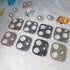 2 Pack Gold Camera Lens Cover Compatible with iPhone 12 Pro Max, 3D Glitter Bling Diamond Sticker Protector