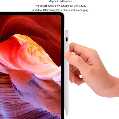 Tablet Stylus Pen, Capacitive Power Touch Pen with Magnetic Adsorption and 2 Interchangeable Nibs