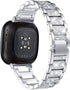Bling Bands for Fitbit Sense 2/Sense/Versa 4/Versa 3 - Women Replacement Wristbands, Dressy Luxurious Bracelet for