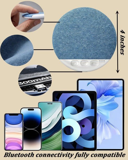 Frewac 2026 New Flat Under Pillow Speakers for Sleeping, Bone Conduction Pillows Speaker Bluetooth, Private Ultra-Thin