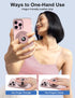 EWA MagOne Ultra (Plate Edition) Phone Grip Stand with Leather Finger Strap, Removable Magnetic Ring Holder Kickstand