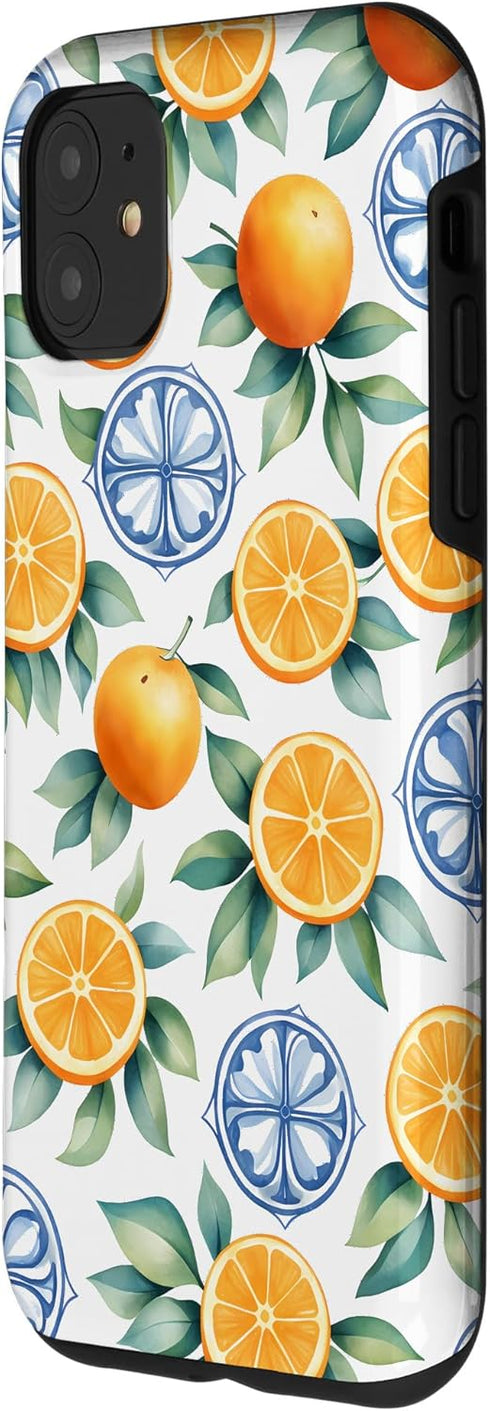 Orange Fruit Lover Citrus Summer Gifts Decorations Summer 11 Fruit Citrus Orange Tangerine Mediterranean Pattern Case